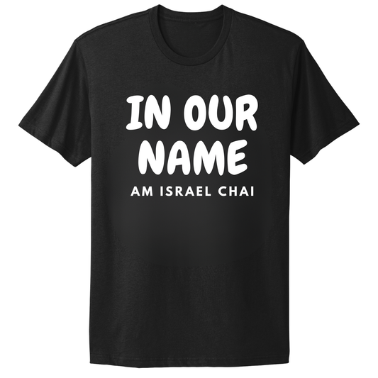 In Our Name Am Israel Chai T-shirt